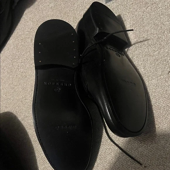 Grenson Black Perforated Derbys